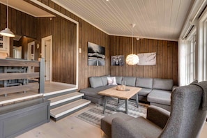 Cabin, 2 Bedrooms | Living area | Flat-screen TV, fireplace - Bitigrenda G (Øystre Slidre)