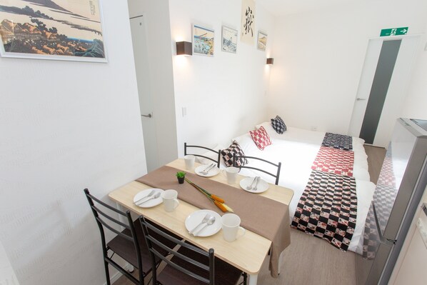 1 bedroom, blackout drapes, soundproofing, free WiFi