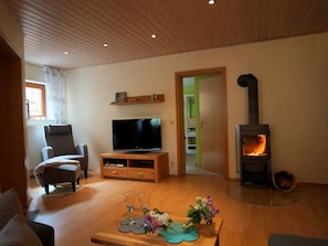 TV, lareira