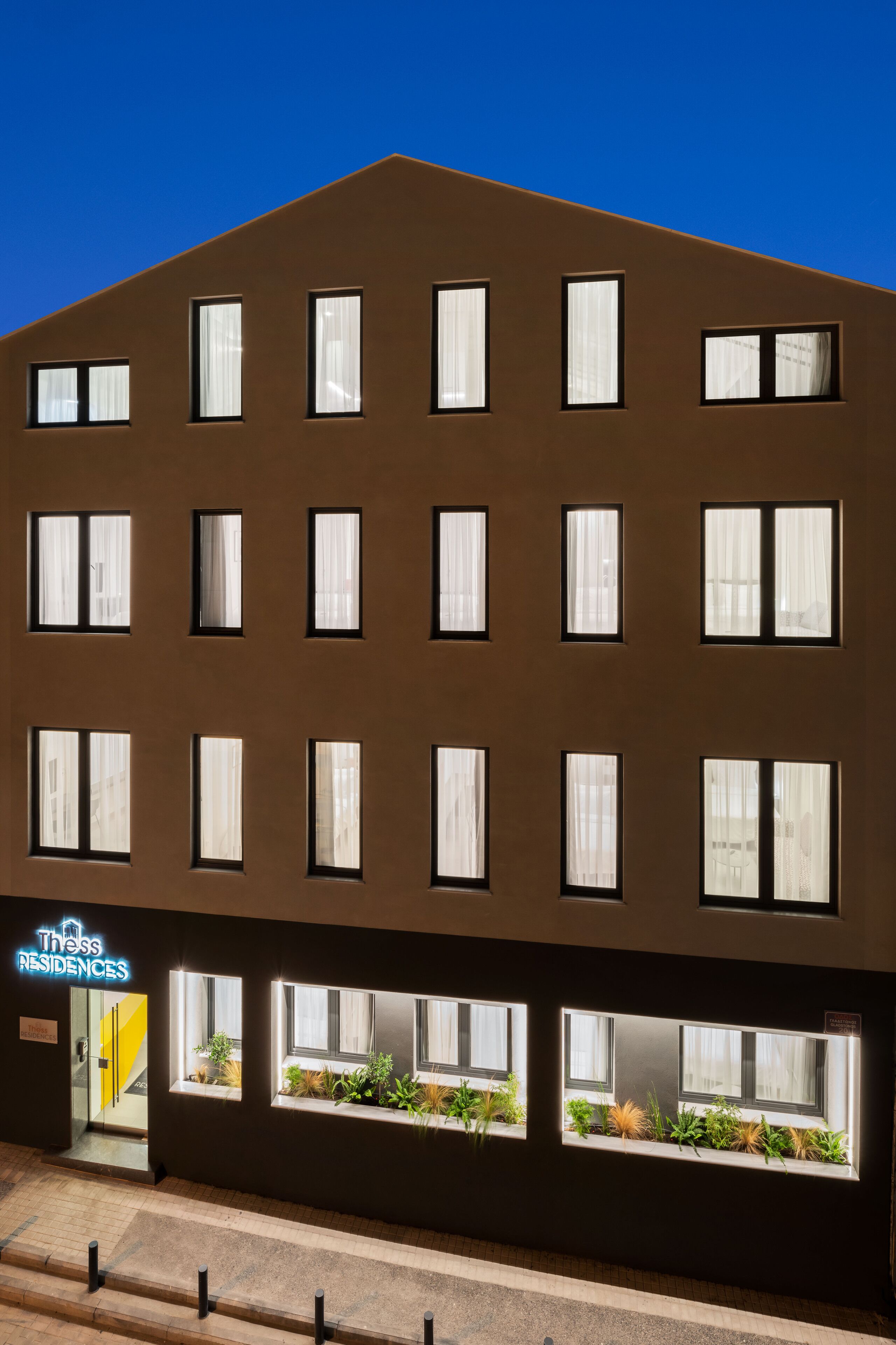 Front of property – evening/night