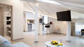 Thess Residence | 起居區 | 40-吋智慧型電視、付費頻道、電視、Netflix