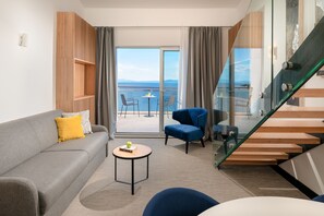 Executive Duplex, Sea View | In-room safe, desk, laptop workspace, blackout curtains - Noemia Apartments (Baska Voda)