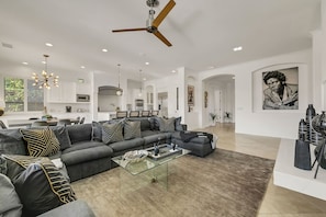 TV, fireplace, table tennis - Mirage: Pool, Spa, Slide, and Game Room! (Indio)