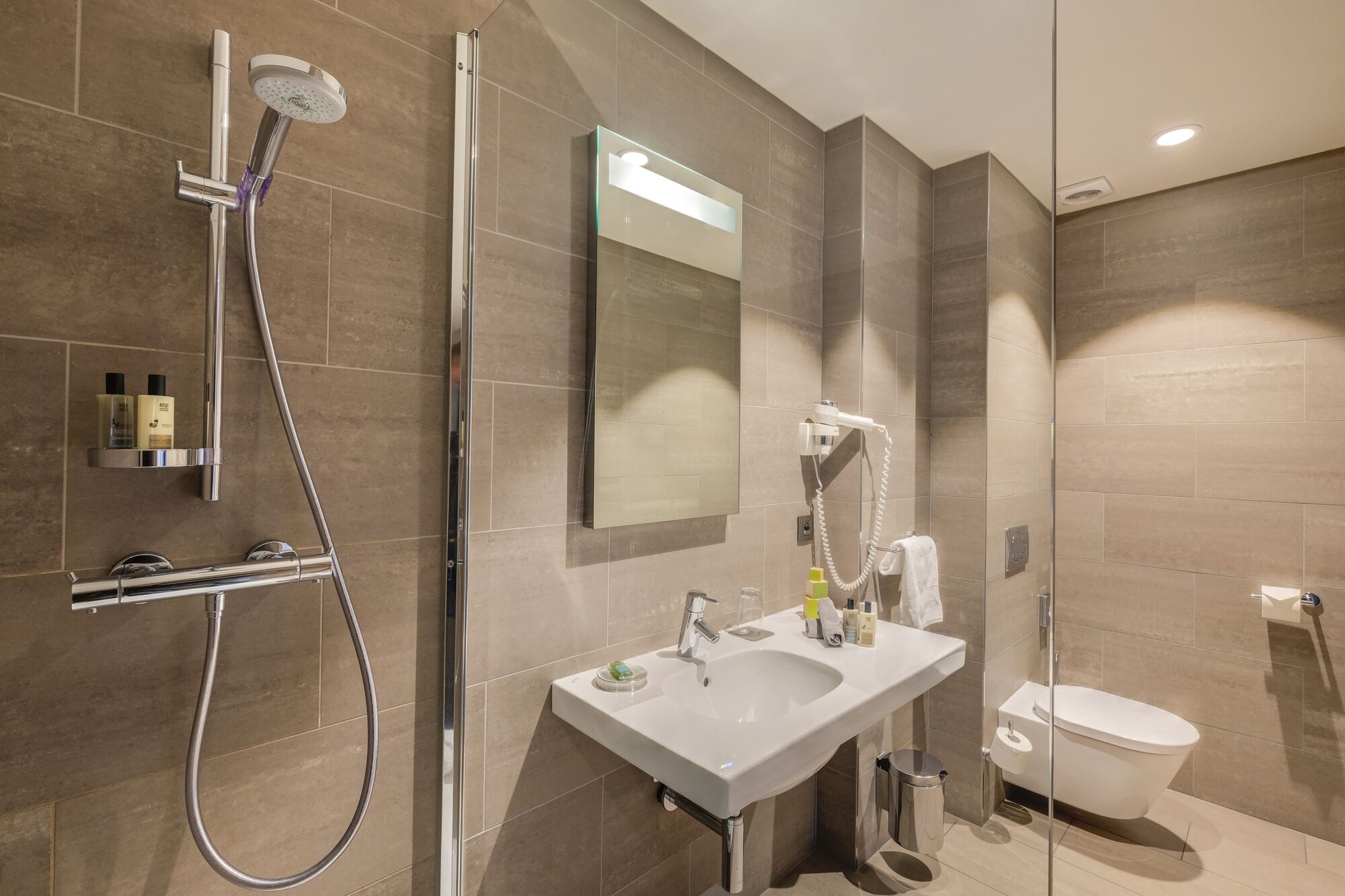 standard room | bathroom | combined shower/bathtub, rainfall showerhead, free toiletries
