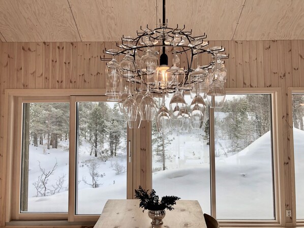 Ferienhütte, 3 Schlafzimmer | Wohnbereich | Flachbildfernseher, Kamin