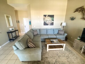 Smart TV, DVD player, books, video library