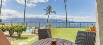 Uninterrupted Ocean views, 70" of Entertainment