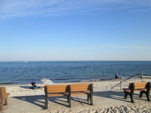 Beach nearby, sun-loungers