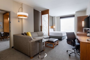 Individually decorated, individually furnished, desk, laptop workspace