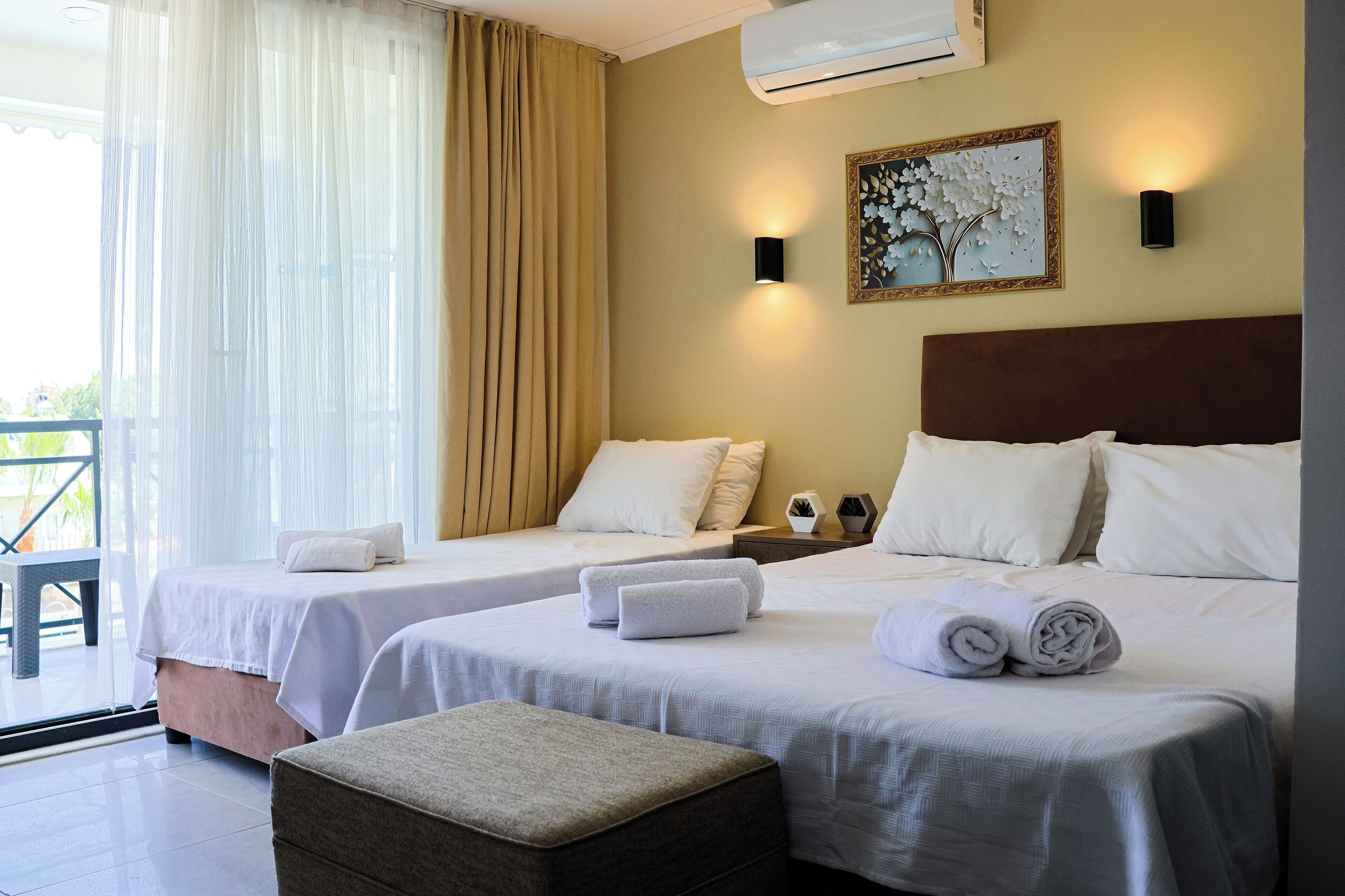 Desk, WiFi (free), bed sheets