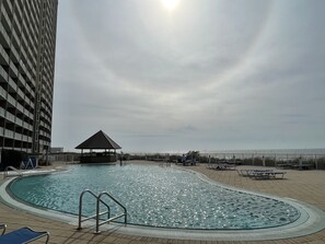 A heated pool