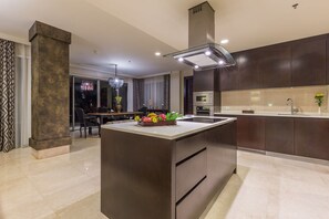 Deluxe Villa, 2 Bedrooms, Non Smoking, Pool View | Private kitchen | Stovetop, toaster, blender, coffee grinder - Villa Deh Simba At Ayana with Private Pool (Jimbaran)