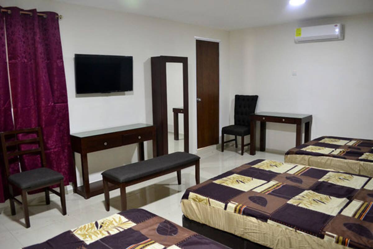 Blackout curtains, iron/ironing board (on request), free WiFi