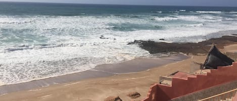 En la playa