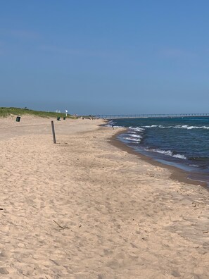 Beach nearby, sun-loungers