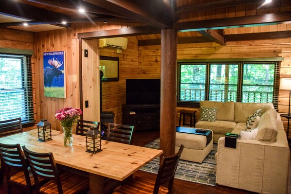 TV, books, music library, video library