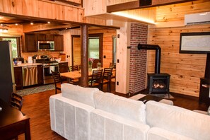 Interior - Spectacular Log Home with Private Lake Access (Deering)