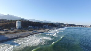 Utsikt mot havet/stranden