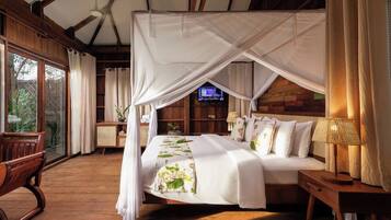 Private Pool Bungalow | Hochwertige Bettwaren, Minibar, Zimmersafe, individuell dekoriert