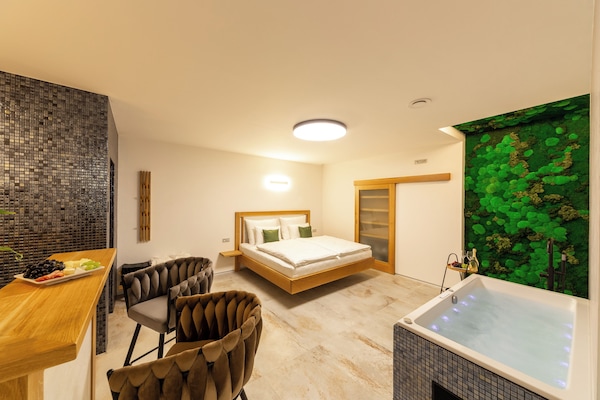 Apartament Deluxe | Roba de llit d'alta qualitat, minibar i caixa forta a l'habitació