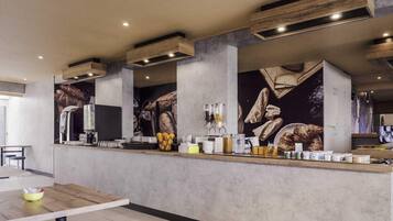 Dagelijks ontbijtbuffet (EUR 6.60 per persoon)