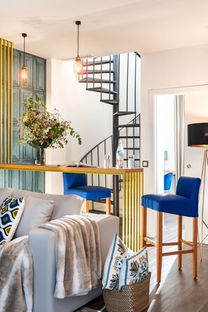 Penthouse, Whirlpool (Terrace) | Wohnzimmer | Flachbildfernseher