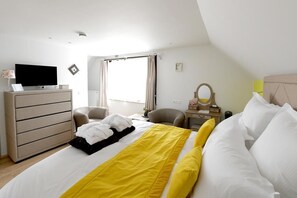 Frette Italian sheets, premium bedding, down duvets, minibar