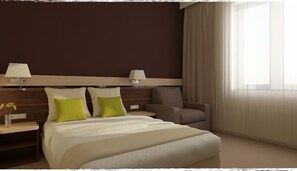 Executive Room | Premium bedding, minibar, in-room safe, desk