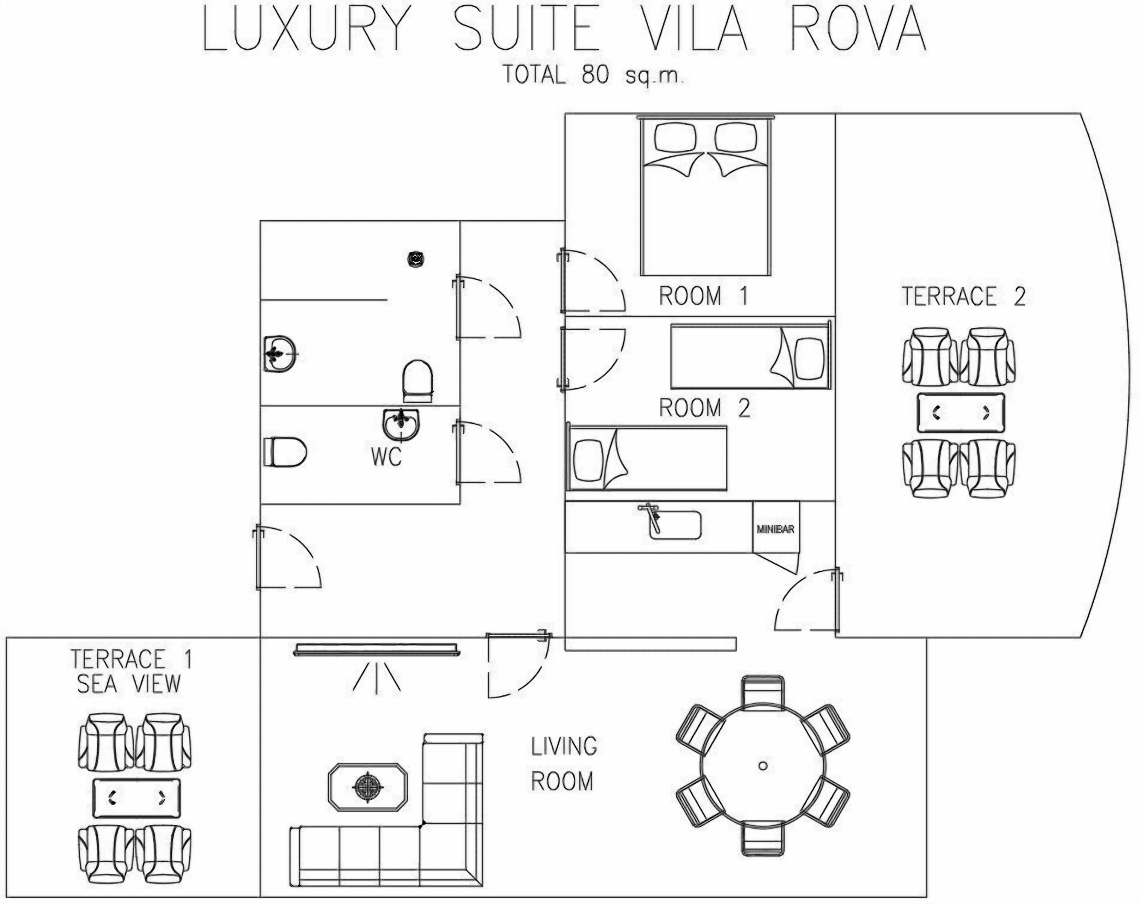 luxury suite, terrace (vila rova) | 1 bedroom, premium bedding, minibar, in-room safe