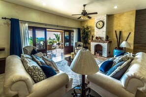 TV, fireplace, table tennis