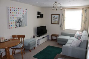 Apartment (Potters Lodge) | Living area | TV, DVD player - Lakes Apartments (Windermere)