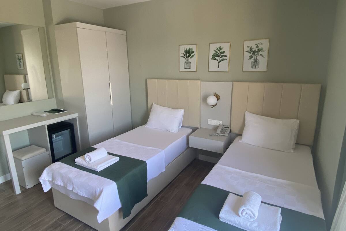 Premium bedding, minibar, desk, laptop workspace