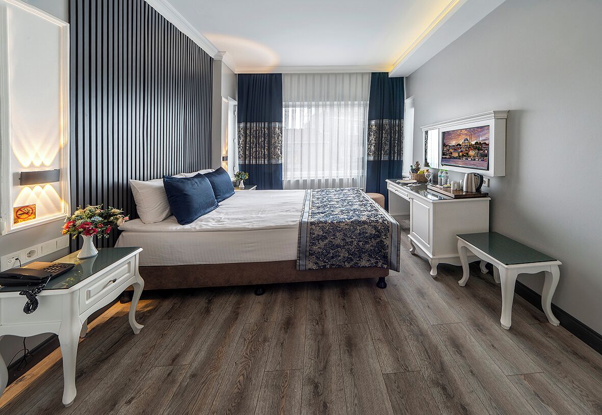 Premium bedding, minibar, in-room safe, laptop workspace