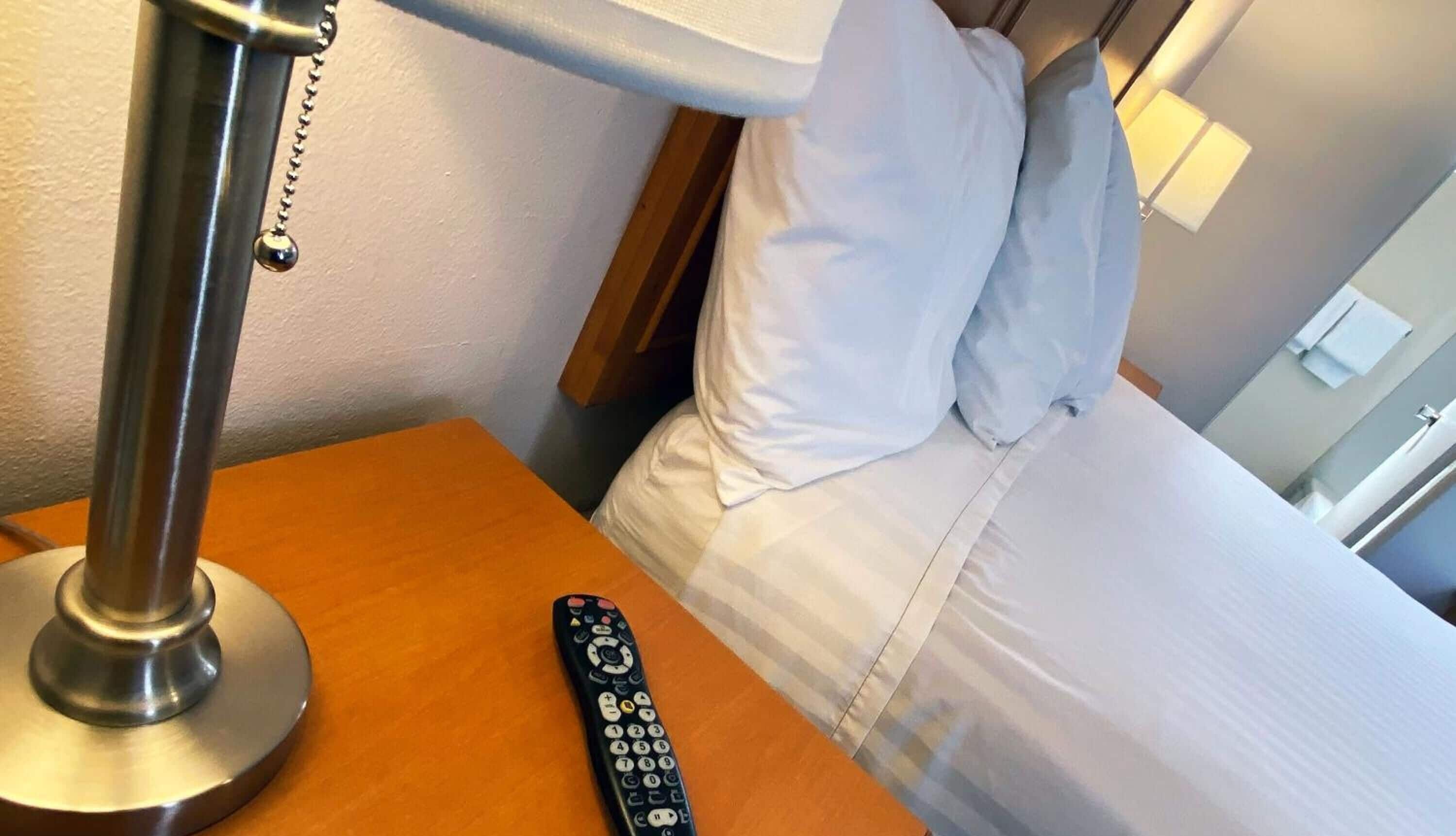 1 bedroom, desk, blackout curtains, iron/ironing board