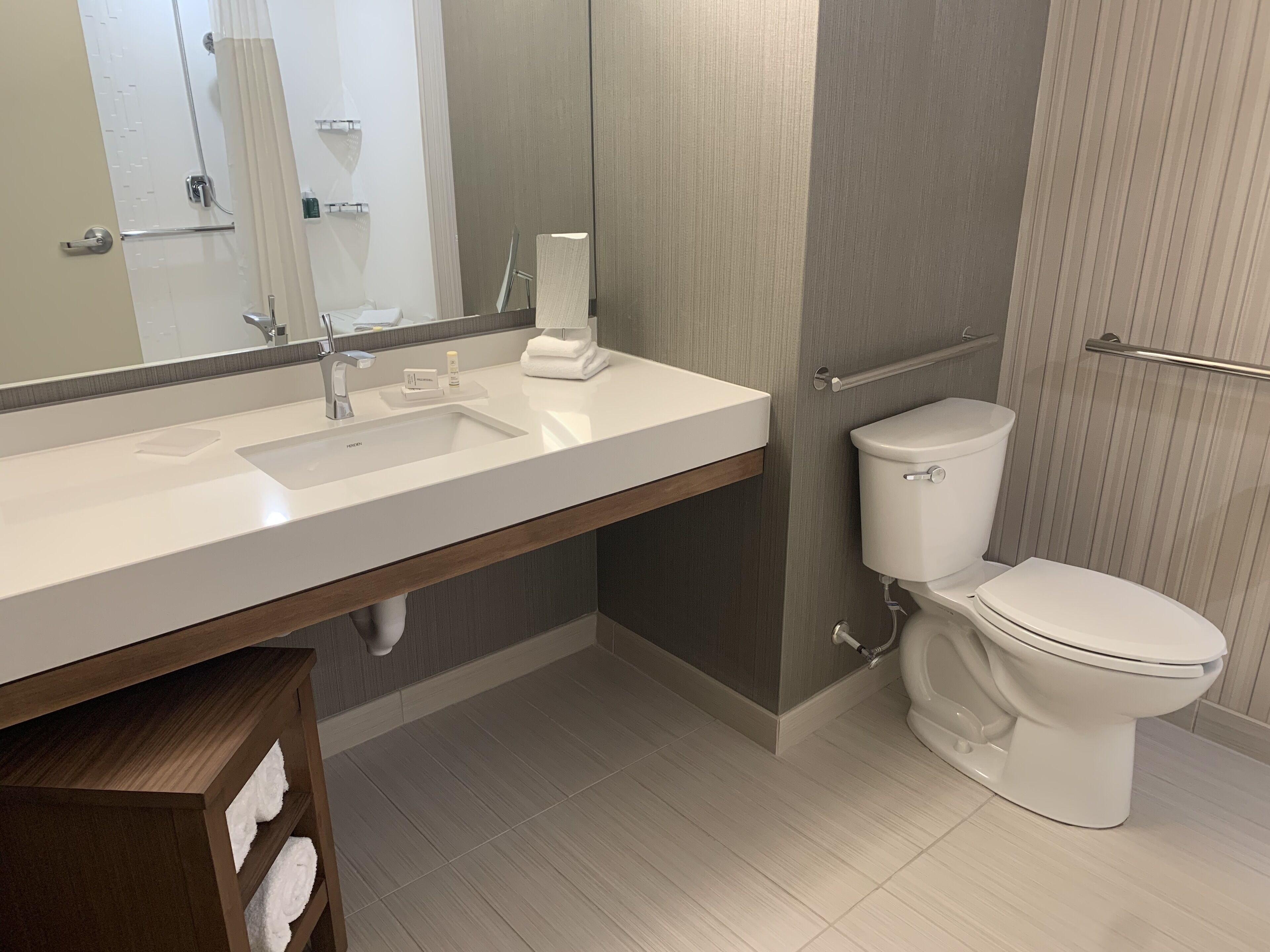 free toiletries, hair dryer, towels, soap