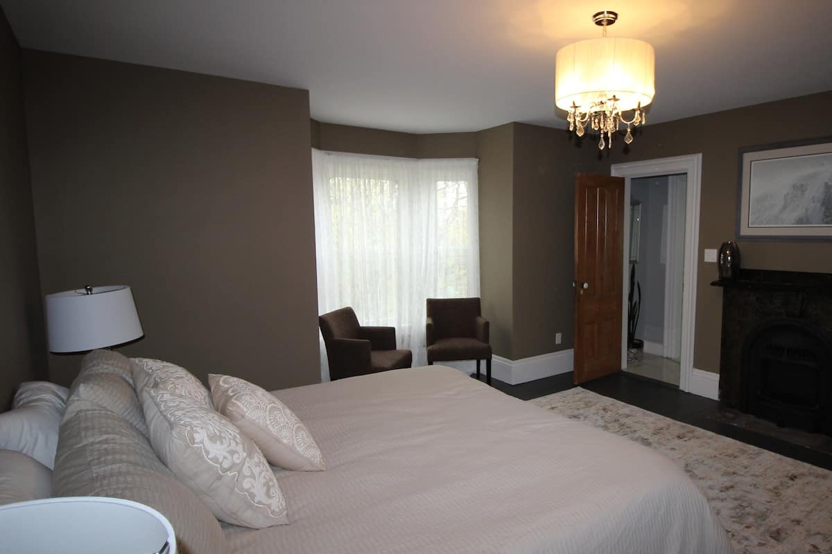 Premium bedding, down comforters, blackout drapes, soundproofing