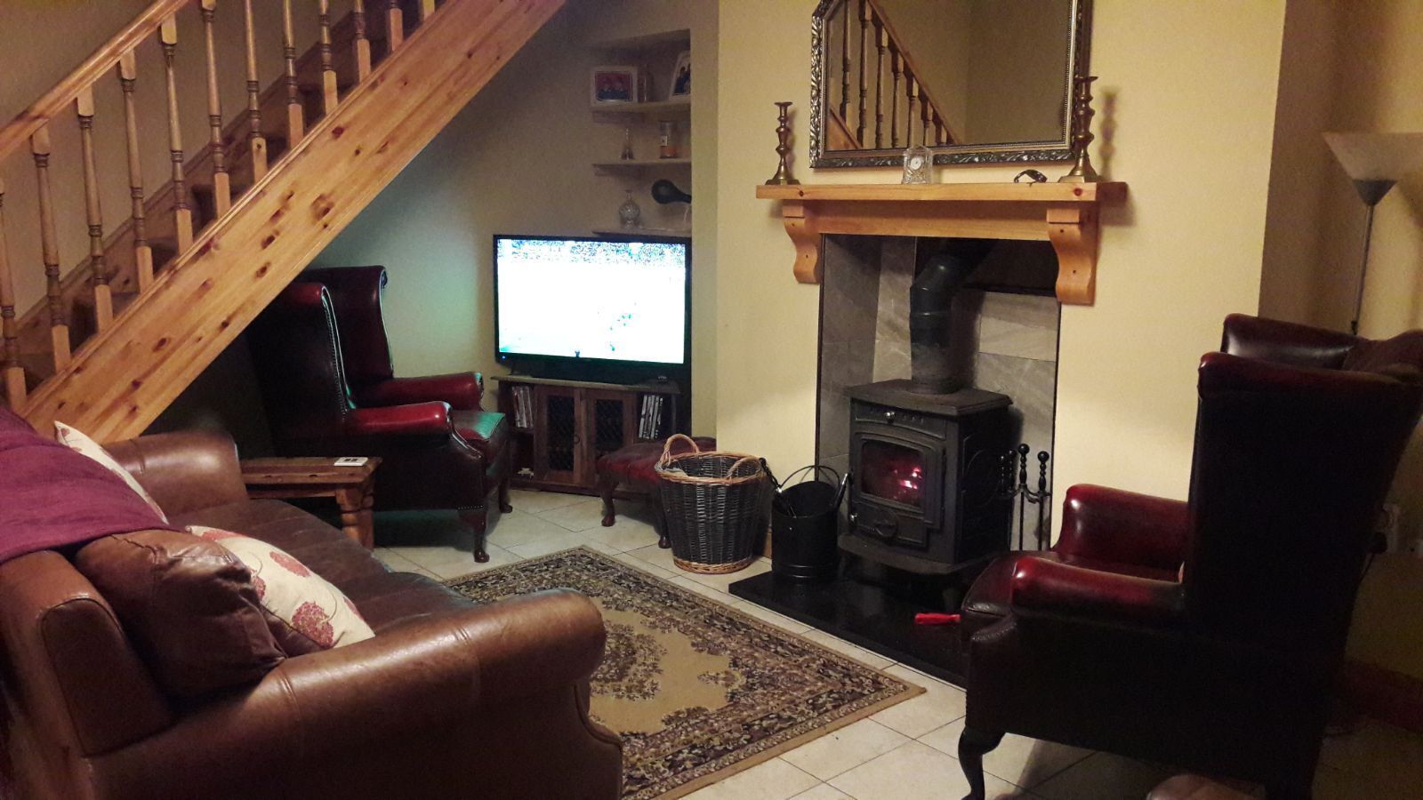 Télévision, lecteur de DVD, livres, vidéothèque