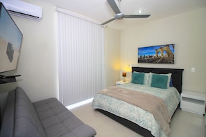 Appartement Deluxe, 2 chambres, vue sur la ville | 2 chambres, literie de qualité, couette en duvet, coffre-fort