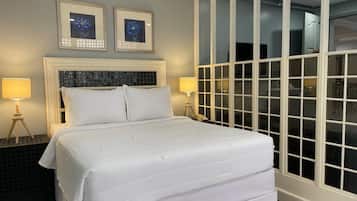 Minibar, iron/ironing board, bed sheets