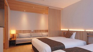 客房, 2 張加大雙人床, 非吸煙房, 三溫暖 (with Japanese Cypress Bath) | 免費無線上網、獨特裝潢、布置獨特、床單