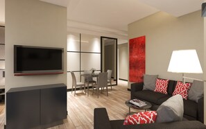 高級開放式客房 | 客廳 | 平面電視