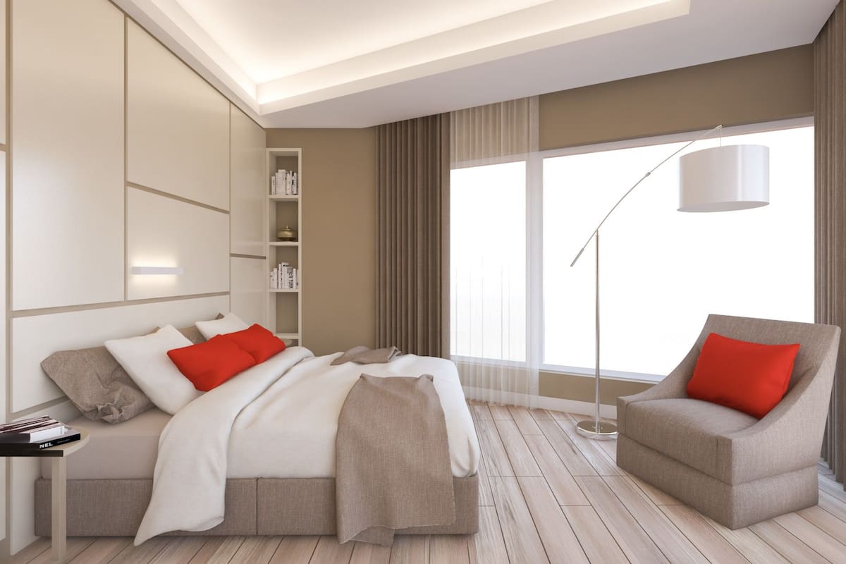 Blackout curtains, iron/ironing board, free WiFi, bed sheets