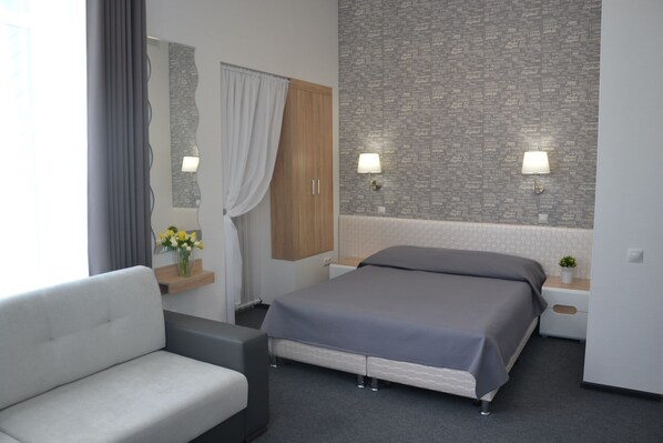 Suite | Blackout drapes, soundproofing, iron/ironing board, free WiFi - Mini-hotel EURO (Mazyr)