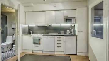 Apartment, 2 Katil Bujang (Single), Sauna | Dapur peribadi | Pembancuh kopi/teh, cerek elektrik