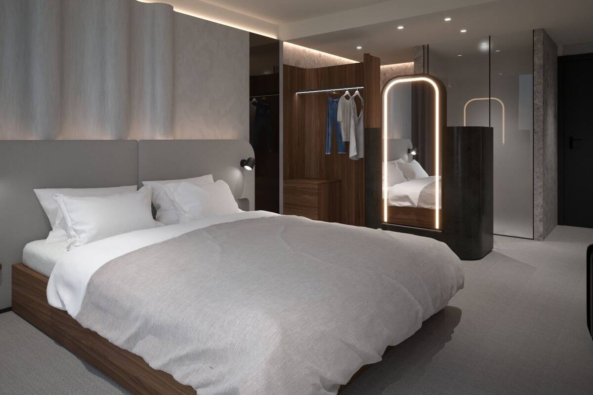 Quarto casal standard | Lençóis italianos Frette, roupas de cama premium, edredons de pluma