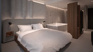Kamar Double Deluks | Seprai Frette Italia, seprai premium, dan selimut bulu angsa
