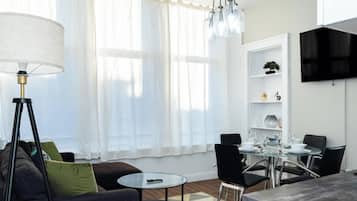 Apartamento, 1 habitación (1) | Tabla de planchar con plancha, wifi gratis, ropa de cama
