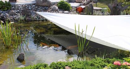 Holiday bungalow water lily