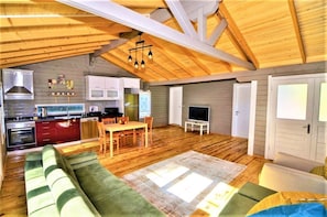 Vila, 2 quartos | Cozinha privada | Geladeira grande, fogão, chaleira elétrica