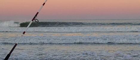 Plage à proximité, chaise longue, serviettes de plage